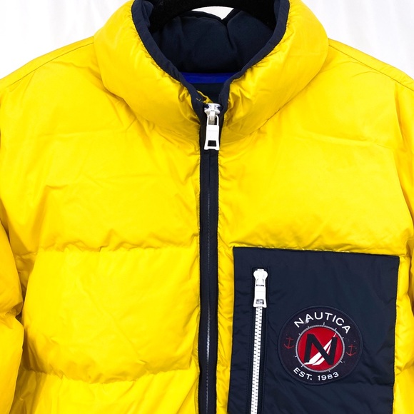 NAUTICA Men’s Tempasphere Puffer Jacket in Yellow - Picture 5 of 12